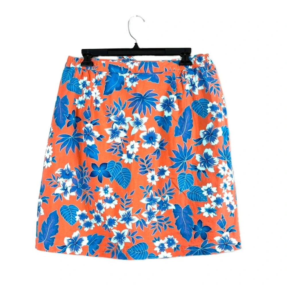Vintage Women's Floral Sag Harbor Orange Skort 12